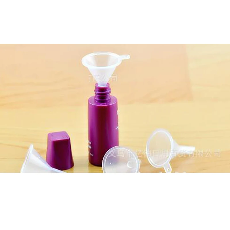 100 шт. ясно силиконовая воронка Пластик жидкости фильтр воронки для флакон духов