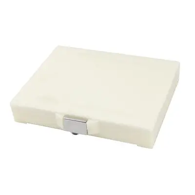 

Beige Rectangular Covered 50 Slots Microscope Glass Slide Box Holder
