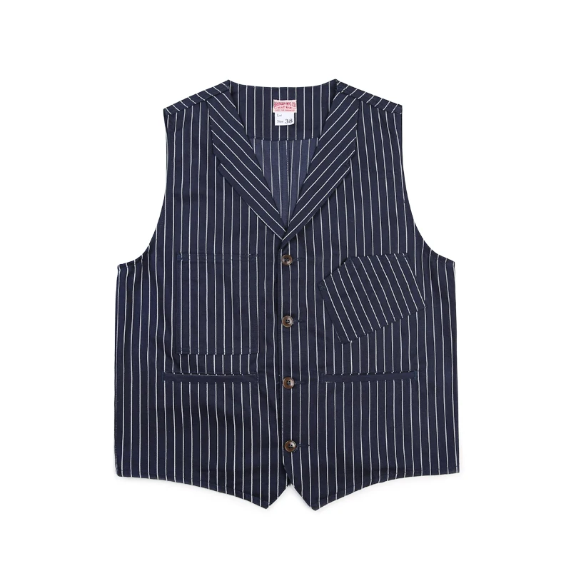 Винтажный Мужской жилет в полоску Bronson повседневный жилет|vest men casual|vest menmens casual vests