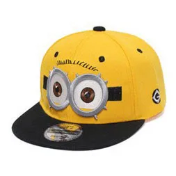 Drunken Children's hat Kids Despicable Me Minions Baseball Cap Cute Boy Girl Snapback embroidery Hip-hop Hat fashion 1-10 Years |