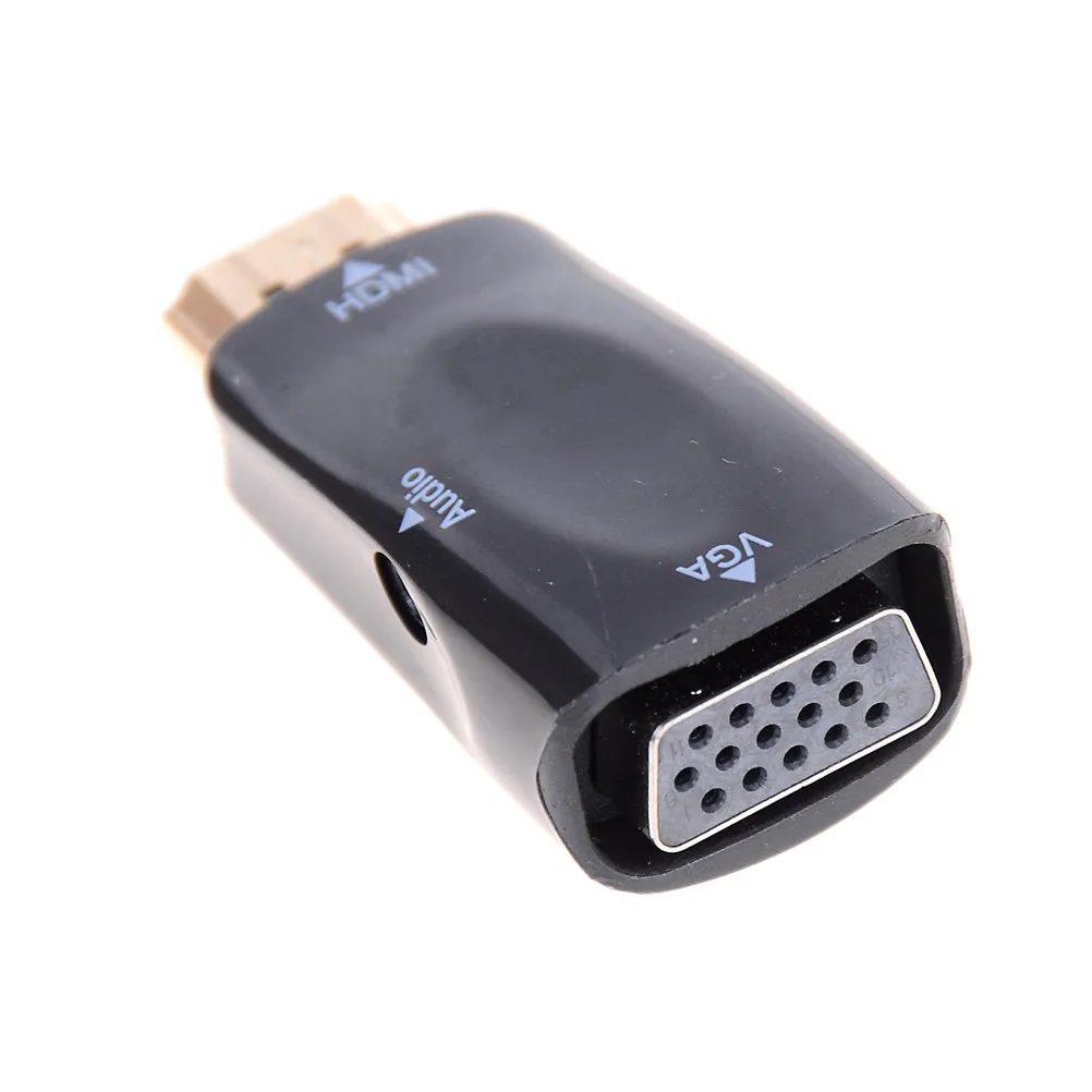 Для HDMI-VGA адаптер конвертер кабель с аудио кабелем для ПК ноутбука поддержка HD 1080P