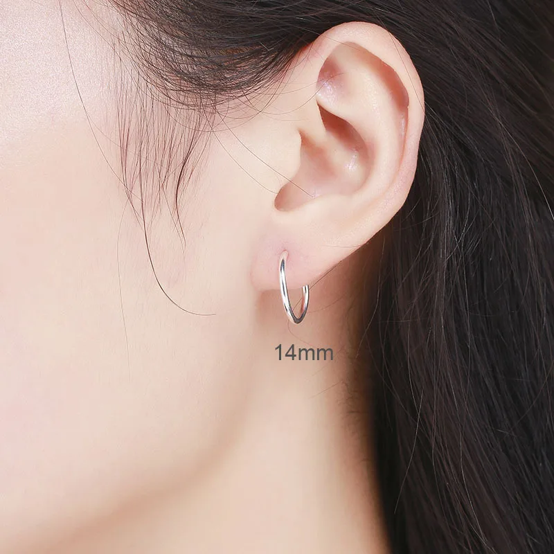 Серьги кольца из настоящего стерлингового серебра 990 пробы для женщин и
