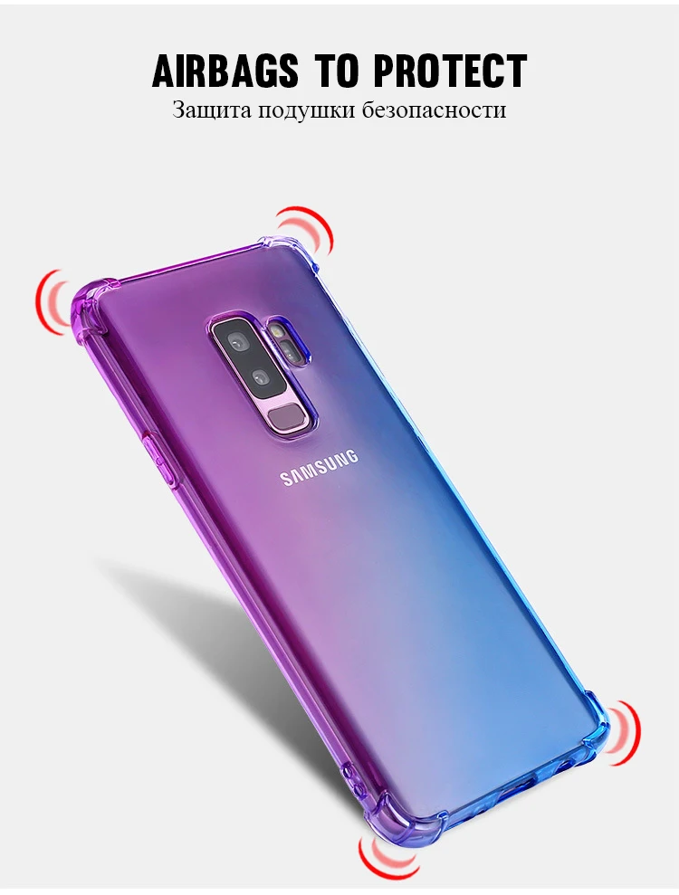 Силиконовый чехол для samsung Galaxy M20 M10 S10E S10 S9 S8 J4 J6 плюс J8 A9 A8 A6 A7 J5 Prime J7 Note 9 8 градиентный чехол