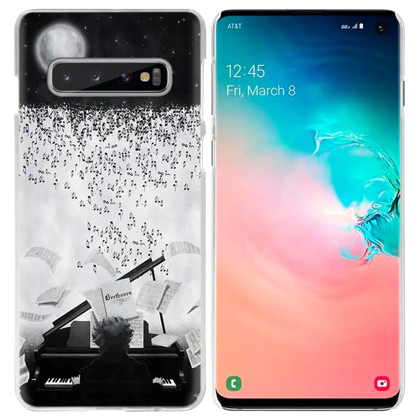 05 С надписью «I Love Пианино музыкальный чехол для samsung Galaxy S10 5G S10e S9 S8 M30 M20 M10 J4 J6 плюс J8 Note 8 9 прозрачный жесткий чехол для телефона pc - Цвет: 05