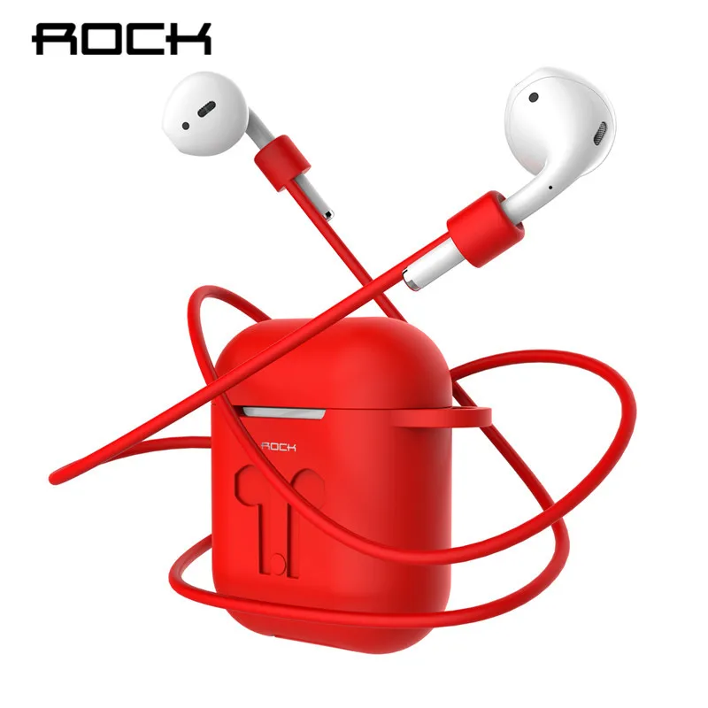 Мягкий силиконовый чехол ROCK для Airpods противоударный защитный наушников Air Pods iphone 7