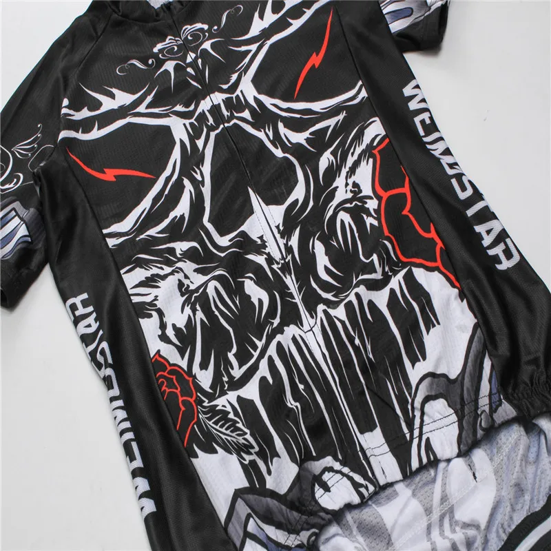 

Weimostar Skull Breathable Cycling Jersey Bicycle Shirt Polyester Summer Men Cycling Clothing Quick Dry mtb Bike Jersey Top Ropa