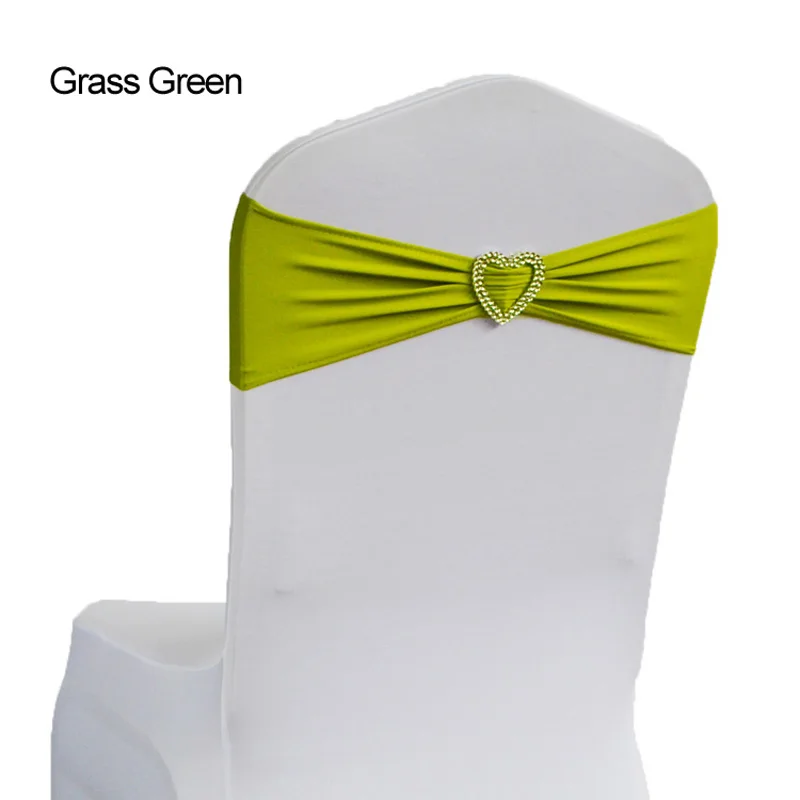 Grass Green 50 шт спандекс лайкра чехол для свадебного стула широкие пояса-кушаки Свадебная вечеринка стул именинника Декор ярко-синий красный черный белый розовый фиолетовый - Цвет: Grass Green