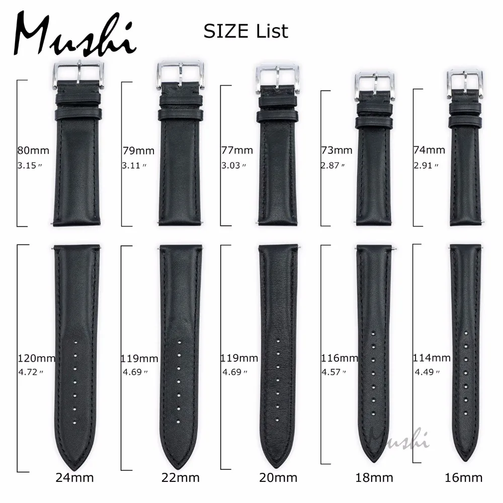 Часы Ms Strap Quick Release из телячьей кожи ремешок для часов с пряжкой в виде бабочки 18 20 22