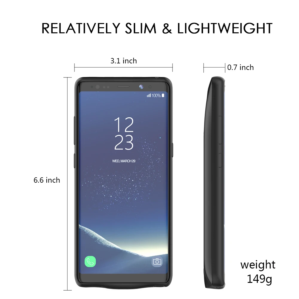 5500 мАч чехол-аккумулятор для samsung Galaxy Note 8 портативный Банк питания зарядное
