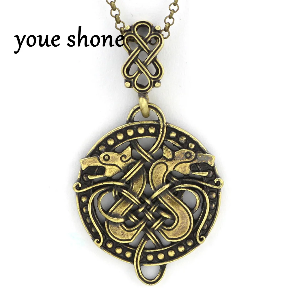 Vintage Nordic Viking Wolf Necklace Charm Jewelry Pendant For Men | Украшения и аксессуары