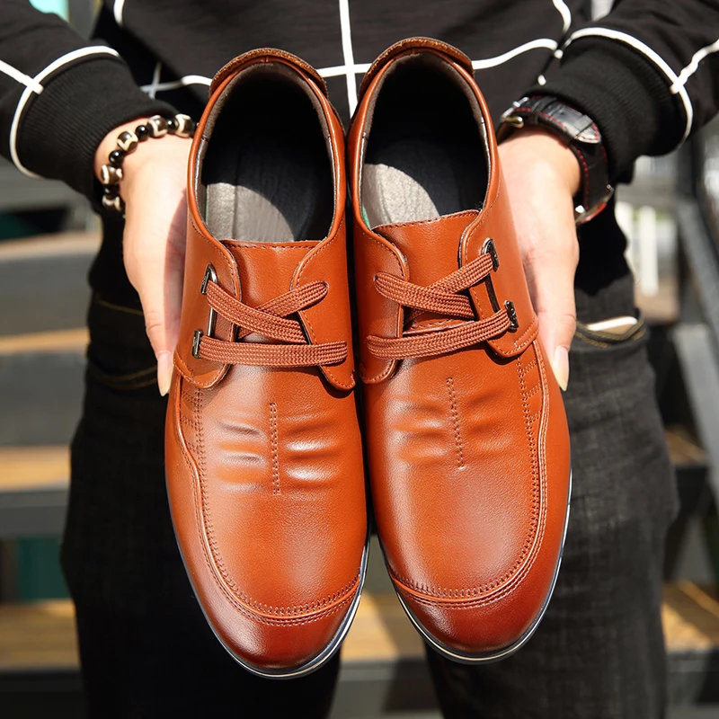 OSCO Leather Men Casual Shoes Autumn 2018 Breathable Soft Driving Men's Handmade Chaussure Homme Surface Loafers Flat | Обувь
