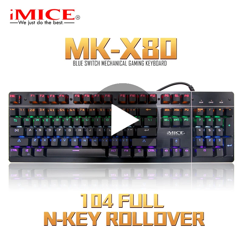 IMice игровая механическая клавиатура с подсветкой подсветка геймер RGB для