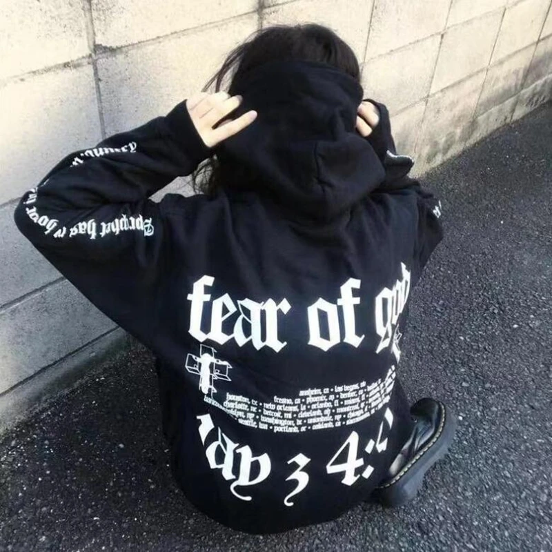 Новые брюки Fear Of God 4:44 Кофты Уличная одежда в стиле «хип-хоп», брюки Fear Of God пуловер с капюшоном с изображением Джастина Бибера и надписью черный Fear Of свитшоты с Богом