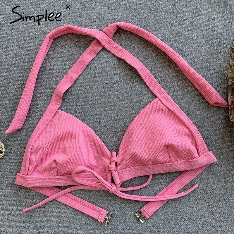 Simplee сексуальный пуш ап из двух частей боди с высоким вырезом женский купальник