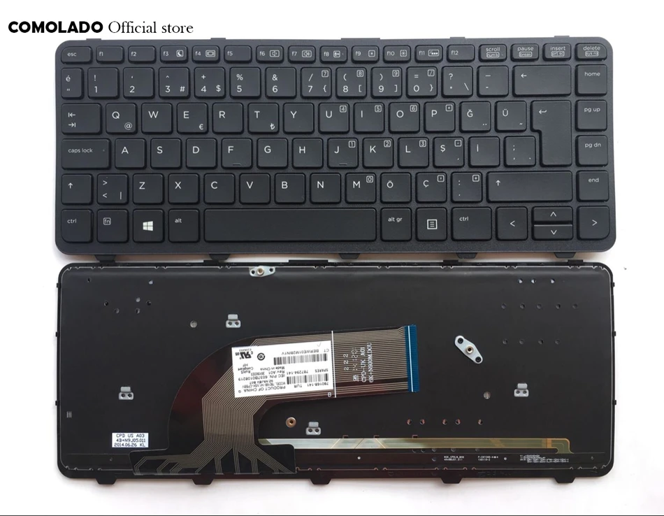 

TR Turkish Laptop keyboard for HP 430 G2 440 G1 440 445 G1 G2 640 645 backlight Laptop Keyboard TR layout