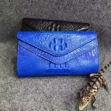 Women Genuine Crocodile Leather Flap over clutch bag Alligator Leather fashion multi functional clutch crossbody bags UBEJ0005