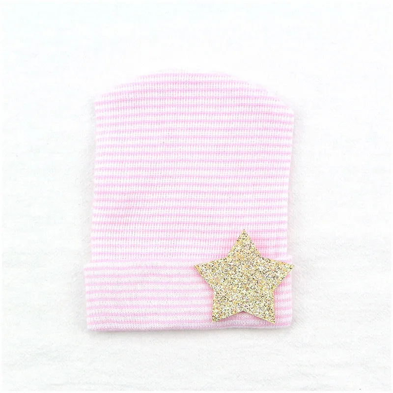 pink B1 Sunlikeyou, детские шапки унисекс для детей, шапки для новорожденных, эластичные шапки для малышей 0-3 месяцев, шапочка с сердечками, шапочка, дышащая вязаная детская шапка - Цвет: pink B1