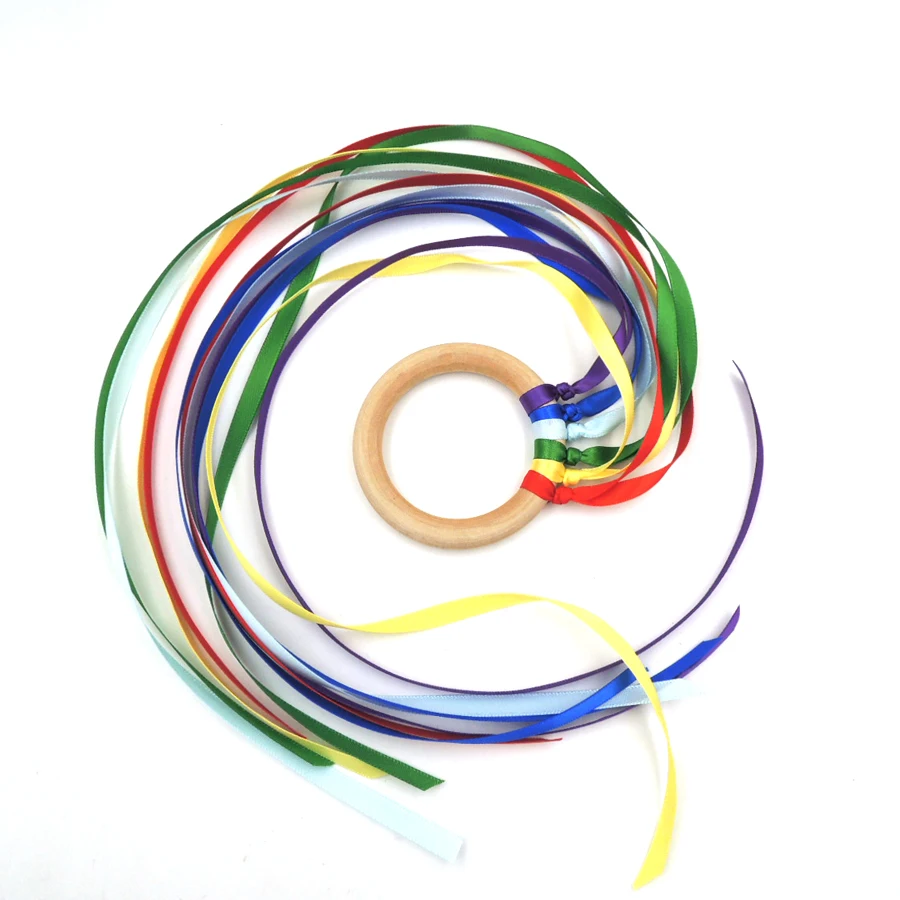 Длинный Радужный ленточный стример Волдорф Монтессори вдохновленный ручной