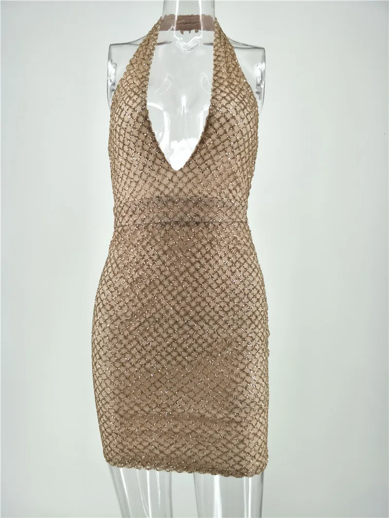 Sargingo блесток платье Летний стиль для женщин 2017 платья без рукавов карандаш Femme
