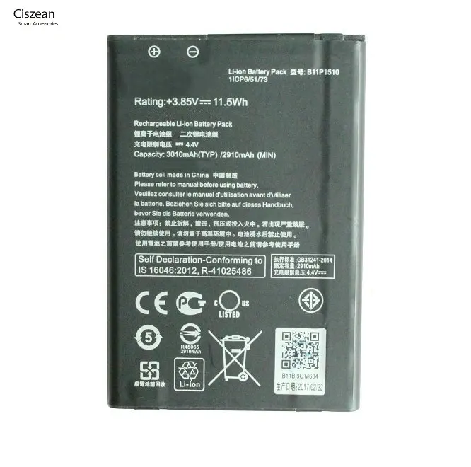 Аккумулятор B11P1510 /C11P1510 3010 мАч Сменный аккумулятор для ASUS ZenFone Go TV ZB551KL X013DB + номер