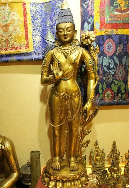 Оптовая продажа фабрики 46 &quotтибетский буддизм бронзовый позолоченный 24K золотой