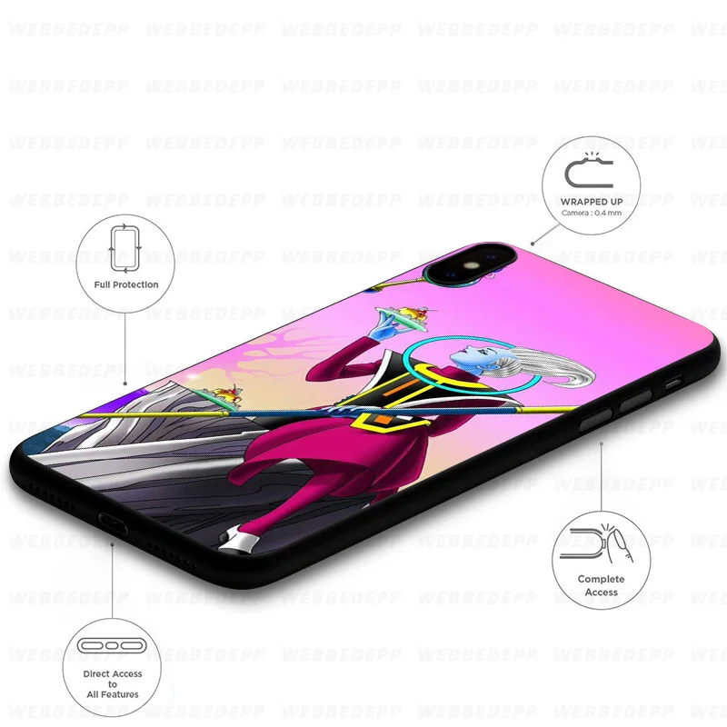 WEBBEDEPP Dragon Ball Z Whis beerus мягкий силиконовый чехол для iPhone 11 Pro Xr Xs Max X или 10 8 7 6 6S Plus 5 5S SE
