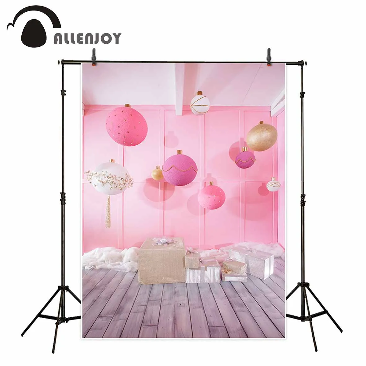 Allenjoy birthday wedding Valentine party photography backdrop colourful balloons floor indoor personal custom photo background |