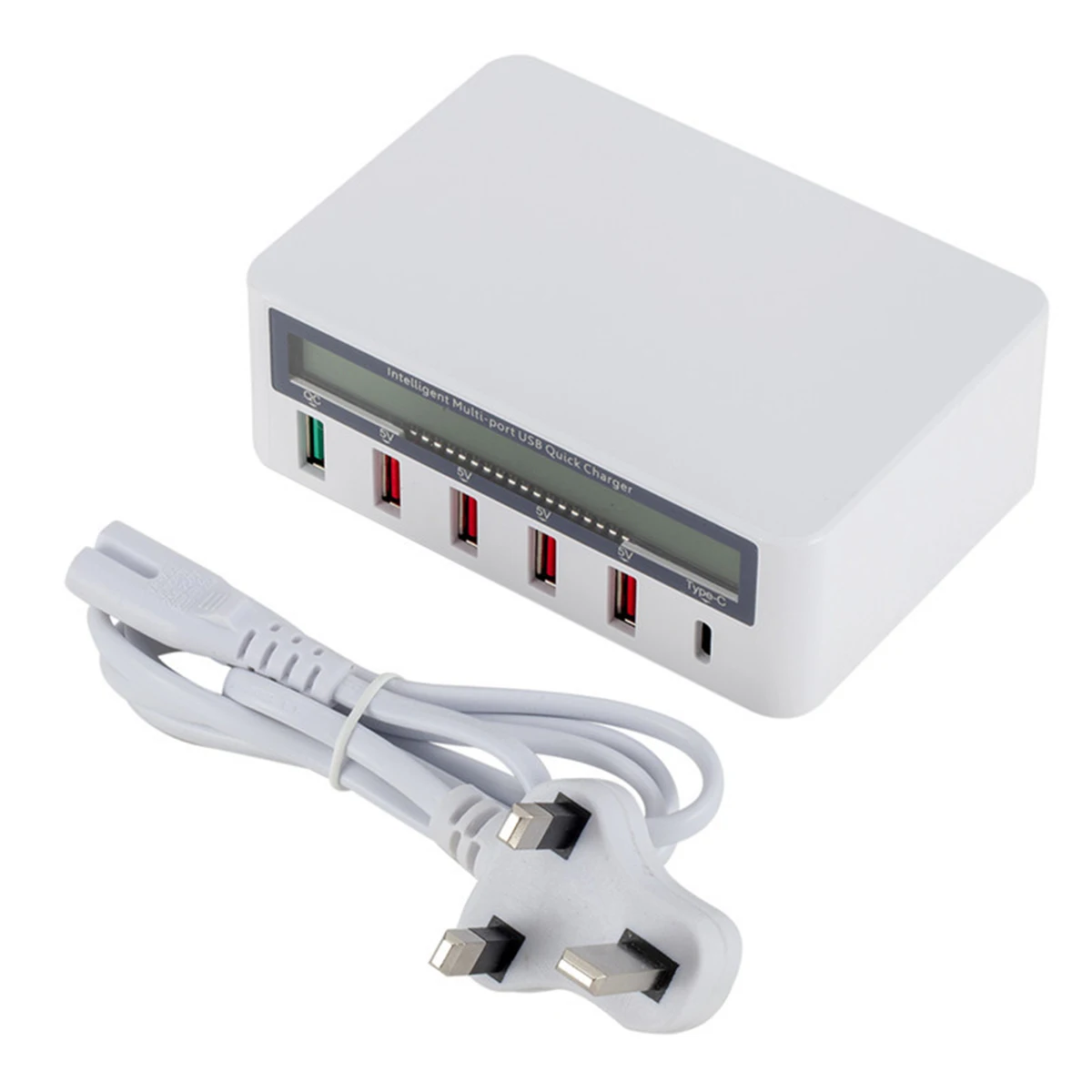 Зарядное устройство SOONHUA с несколькими USB портами 40 Вт быстрая зарядка 3 0 Type C ЖК