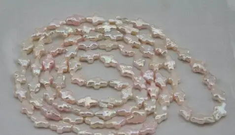 50&quot14mm white pink Cross freshwater pearl necklace | Украшения и аксессуары