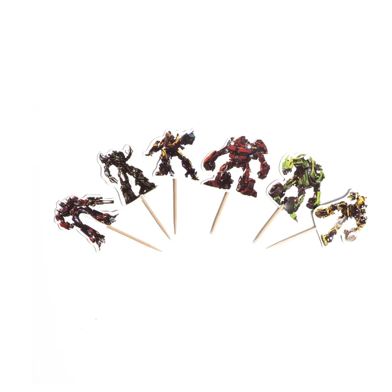 24 шт./компл. Трансформаторы Автомобиля топперы вечерние Для капкейка выбирает