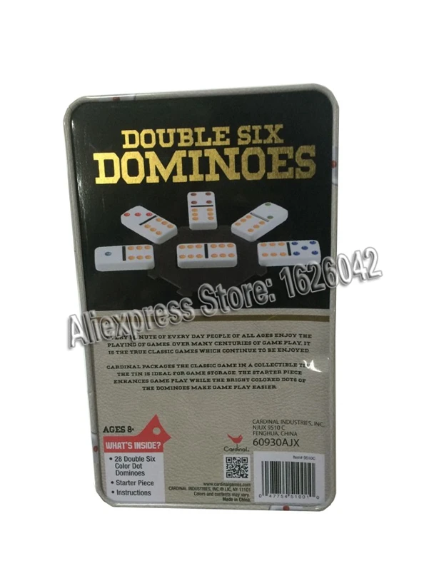 Светящееся невидимое домино с УФ-чернилами для контактных линз Gamble Cheat Double Six Dominoes