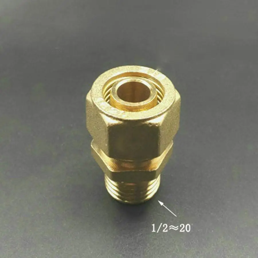 

DN15 1/2 "BSP Male Fit 16/20 мм ID/OD PEX-AL-PEX Tube, латунный адаптер для фоторазъема