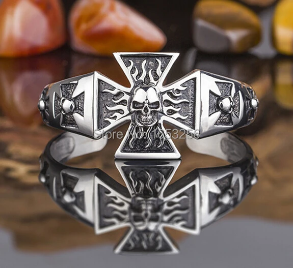 Браслет манжета мужской из нержавеющей стали с черепом 111 г|bangle cross|jewelry leopardbangle style