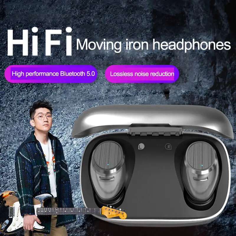 Kopen Tws Oordopjes Draadloze Bluetooth 5.0 Oortelefoon Met Microfoon Muziek Sport Fashion Touch Waterdichte Headset Dynamische + Balance Plus Of Min