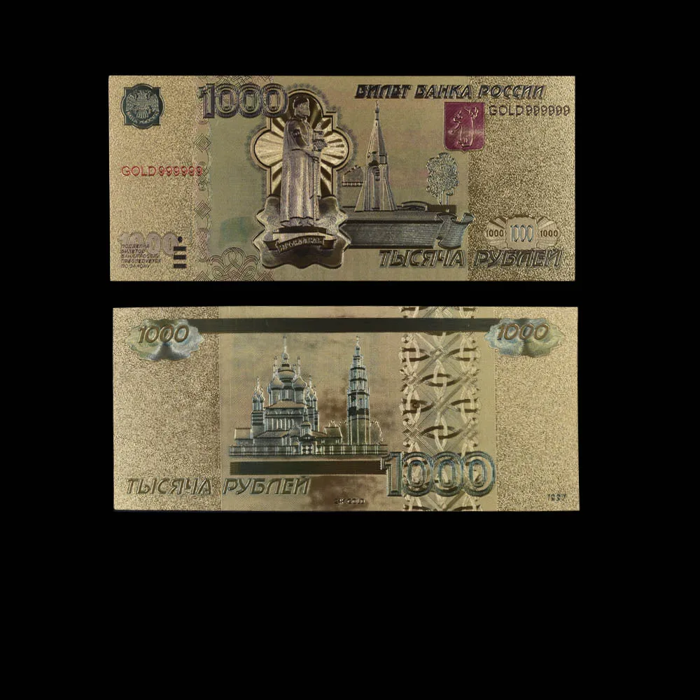 Горячая Распродажа русская Золото Банкноты набор 5/10/10/10/50/100/200/500/1000/5000 рублей