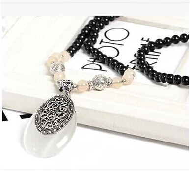 Модные ювелирные изделия для женщин винтажные аксессуары овальный опал кулон