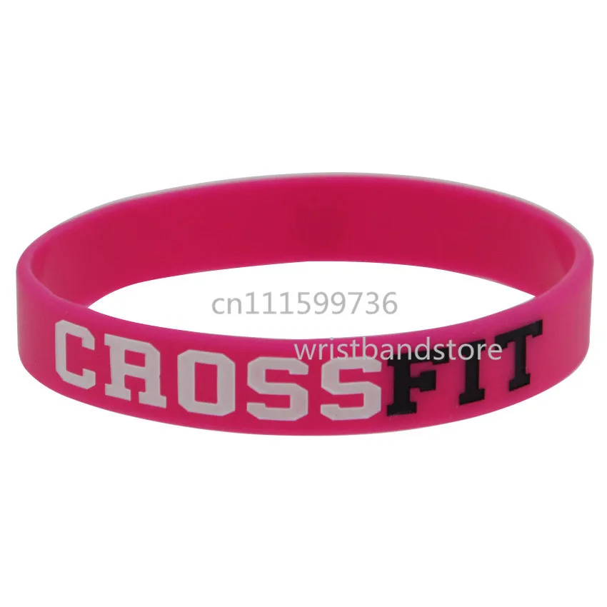 50 шт./лот CrossFit спортивный силиконовый браслет-повязка взрослый размер