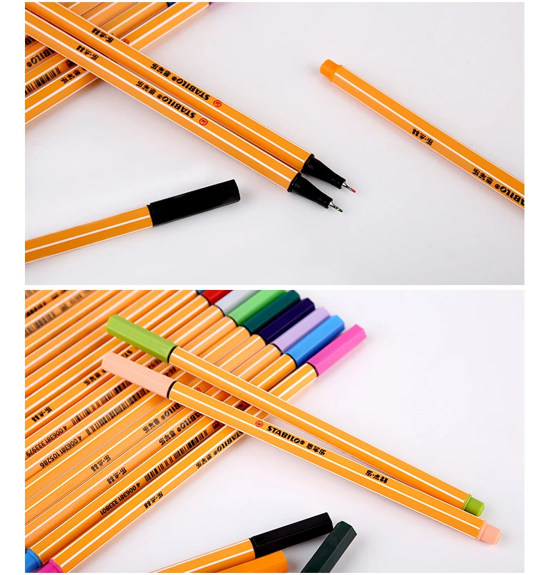 3 шт. STABILO Point 88 Fineliner фломастер наконечник 0,4 мм processial Marker Paperlaria цветной гель ручки "STABILO" эскизная ручка