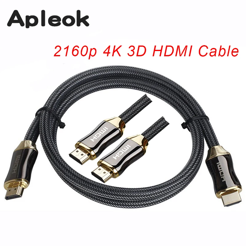 2018 Новый HDMI 2 0 кабель 2160p 4K 3D Премиум хромированный Плетеный Высокоскоростной к