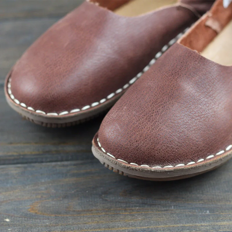 

Careaymade-Spring Original Handmade Shoes Genuine Leather Flat sole Single Shoe Sen Female Restoration Literary Artis shoes