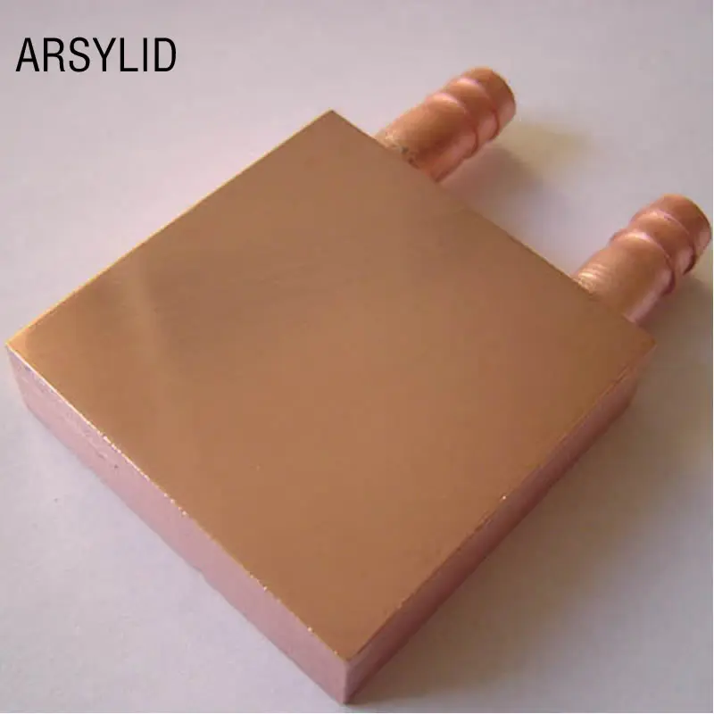 Copper Water Cooling Block 40*40mm Use For CPU Radiator Graphics GPU Water Cooling Block Liquid Water Cooler Heat Sink PC Laptop