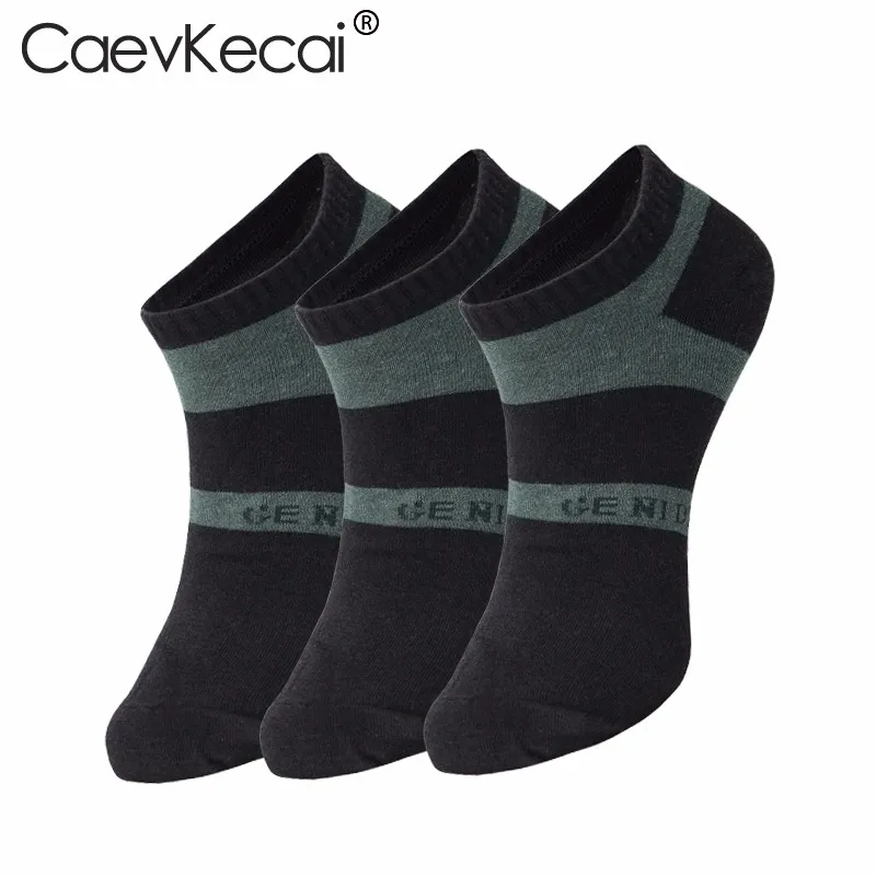 3 пар/лот, мужские носки, тянущиеся, формирующие подростков, короткий набор носков для всех сезонов, Нескользящие, прочные мужские безбортные носки носки мужские черные носки мужские набор мужские-носки - Цвет: 3 black