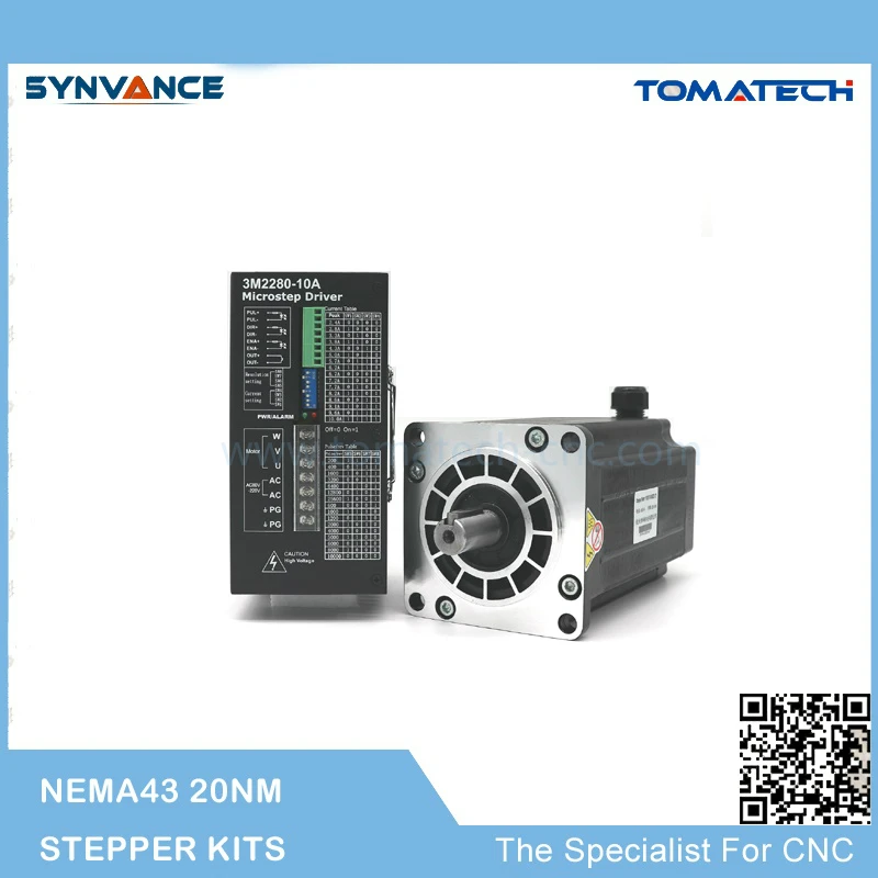 3-фазный переменный ток 220 В вход 20 нм шаговый Драйвер nema43 и комплект двигателя |