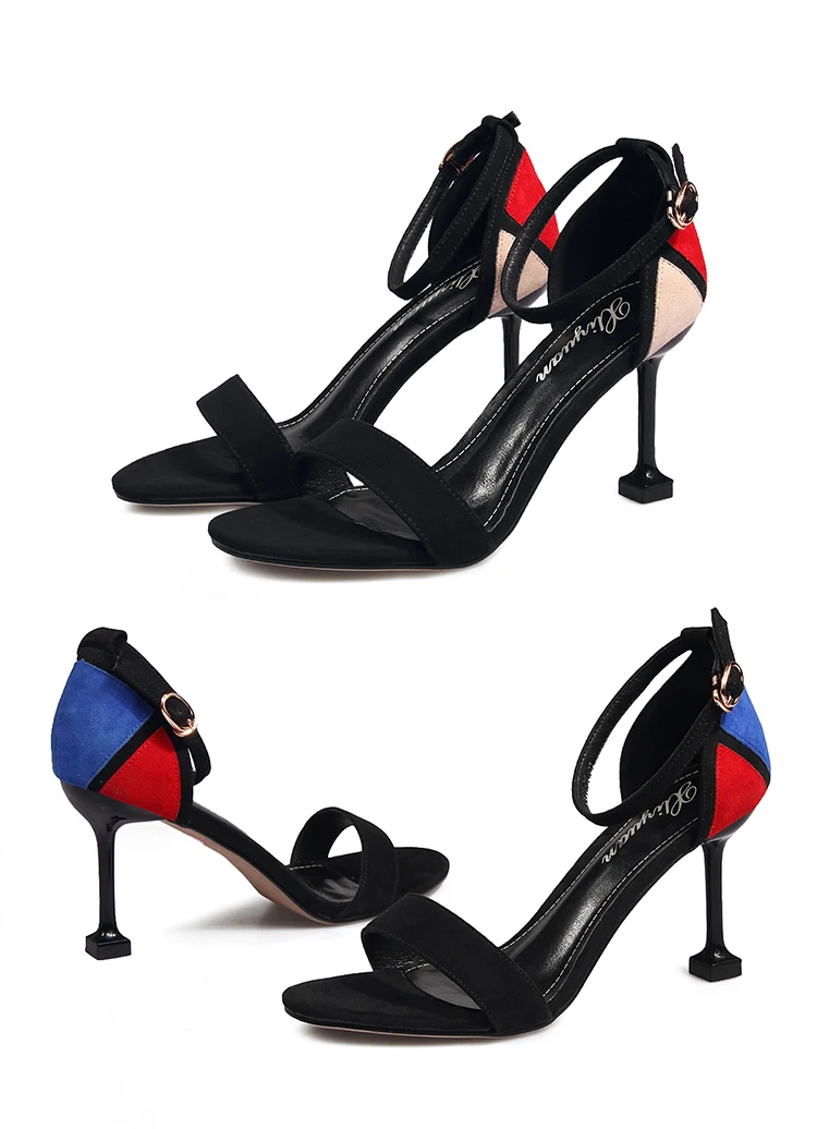 2019 New Sexy Spring Women Pumps Thin High Heel Open Toe Zipper Suede Wedding Office Ladies Sandal Shoes Sapato Feminino | Обувь