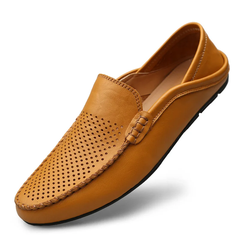 Valstone/мужская кожаная обувь для отдыха Лоферы без шнуровки сезон лето 2018 года