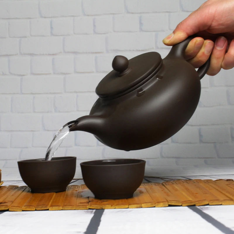 2018 чайник KungFu TeaSet большой емкости Исин ручной работы Набор чашек для чая 600 мл Zisha