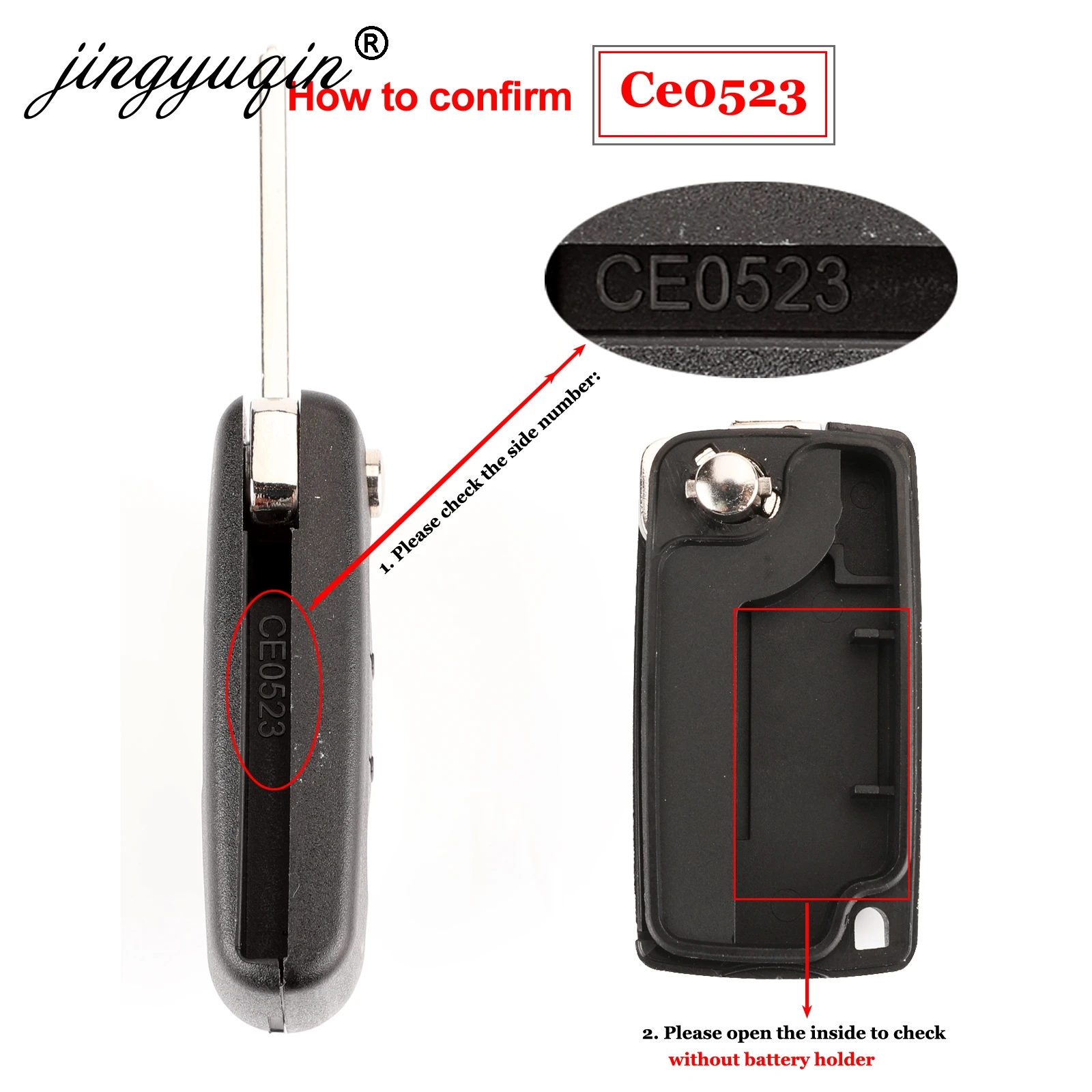 Jingyuqin Ce0523 ASK/FSK 2/3 кнопочный дистанционный Автомобильный ключ для Citroen C2 C3 C4 C5 433 МГц