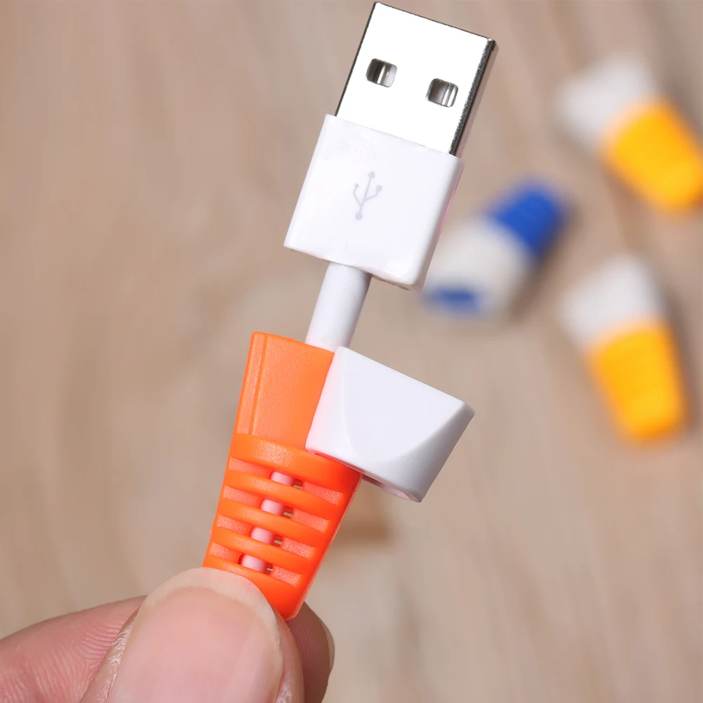 10 шт./лот защита кабеля наматыватель чехол для передачи данных веревки пружинный