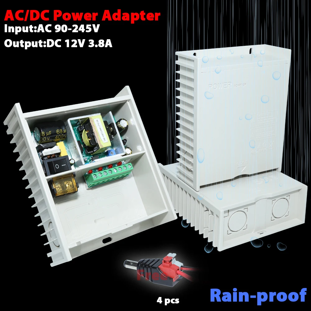 AC/DC адаптер питания DC12V 3.8A 4CH выход | Безопасность и защита