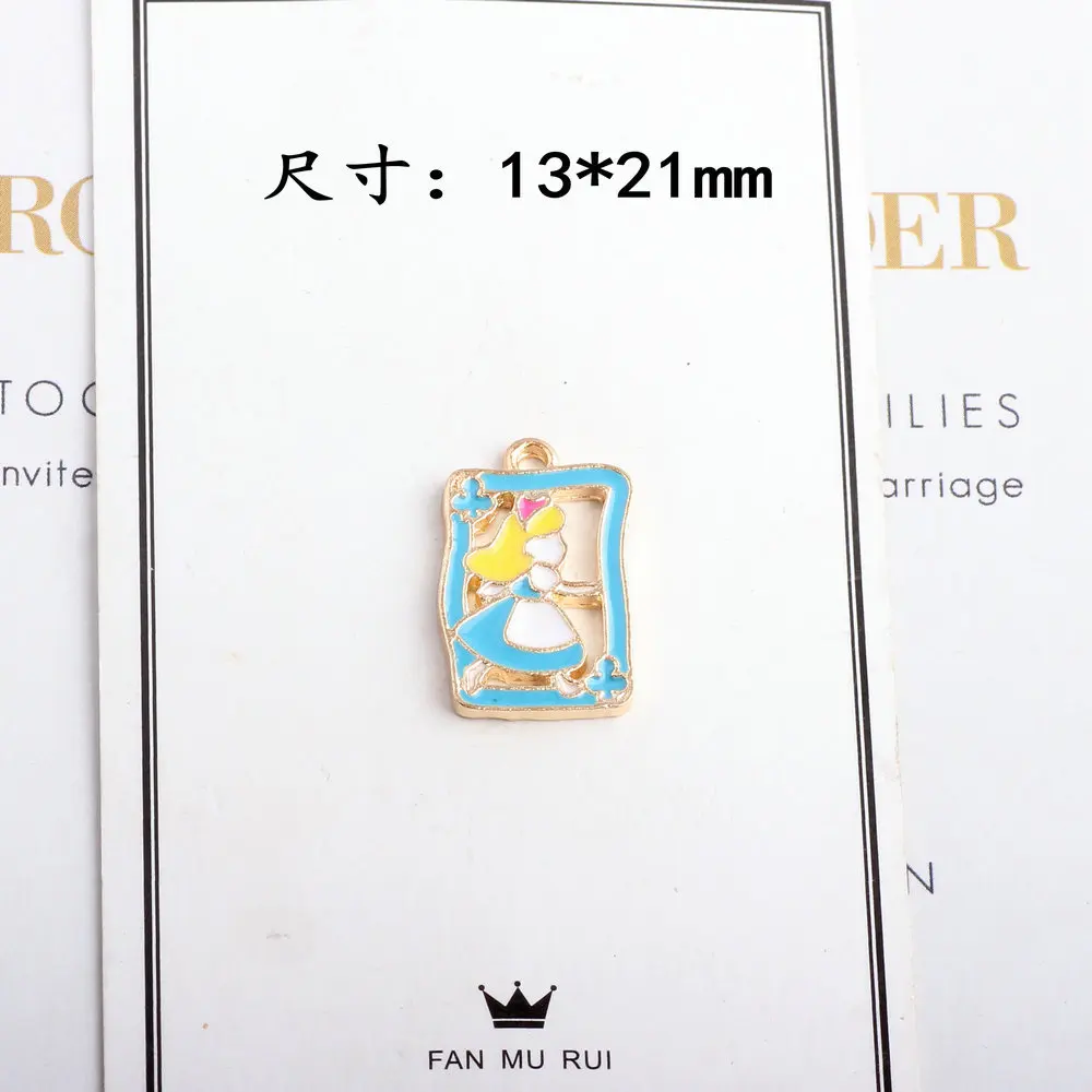 Оптовая продажа 20 шт./лот Алиса девушка счастливый кот кролик деньги Подвеска из